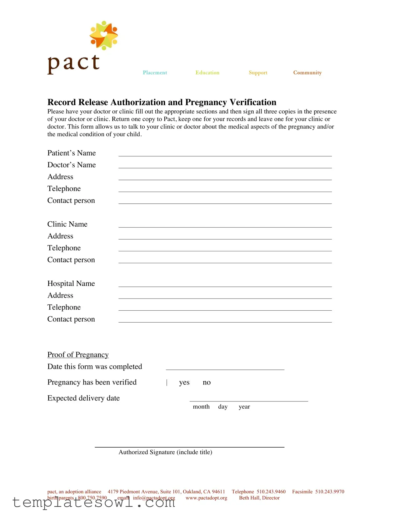 Fill Out Your State Of Ca Pregnancy Verification Form