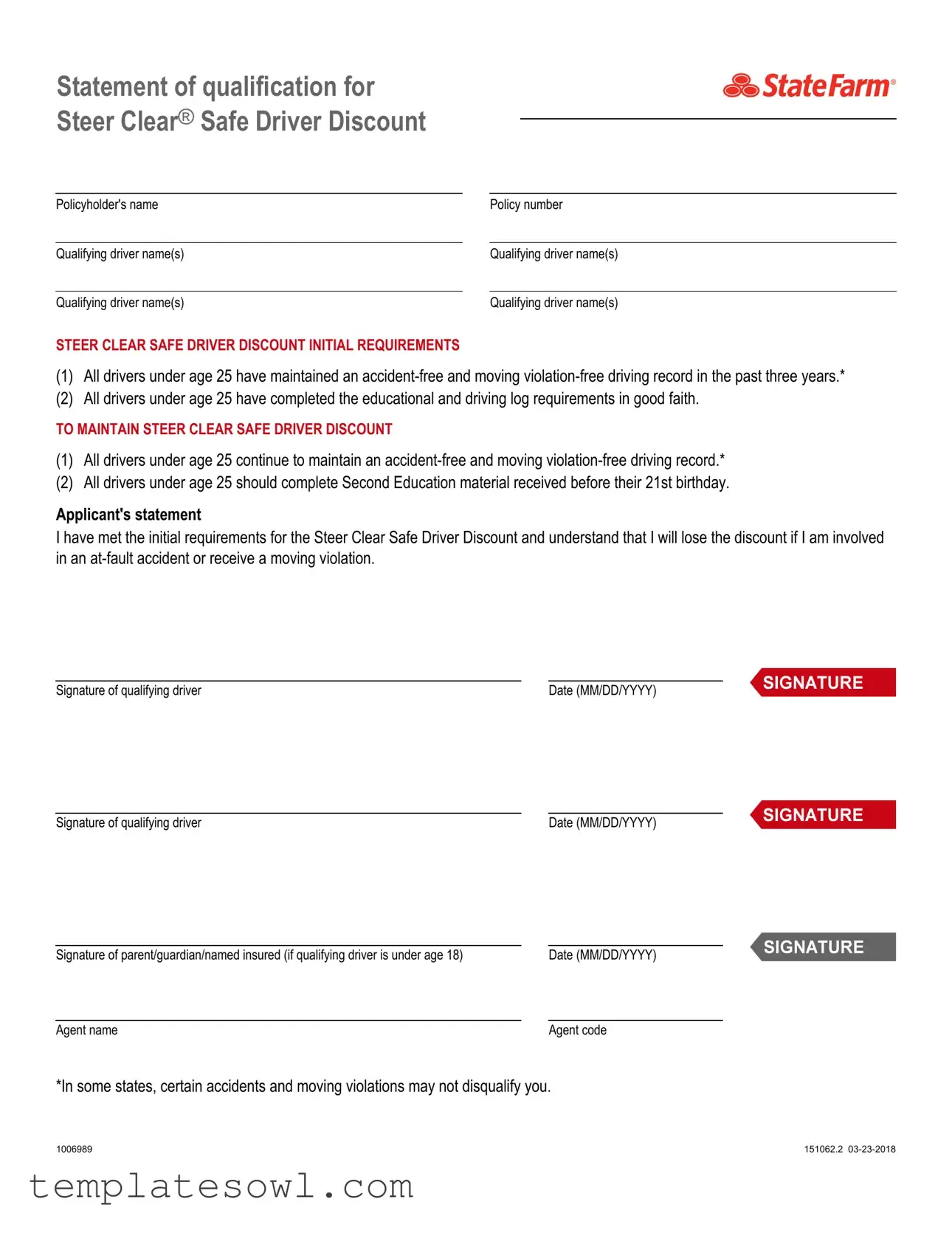 Fill Out Your State Steer Clear Form