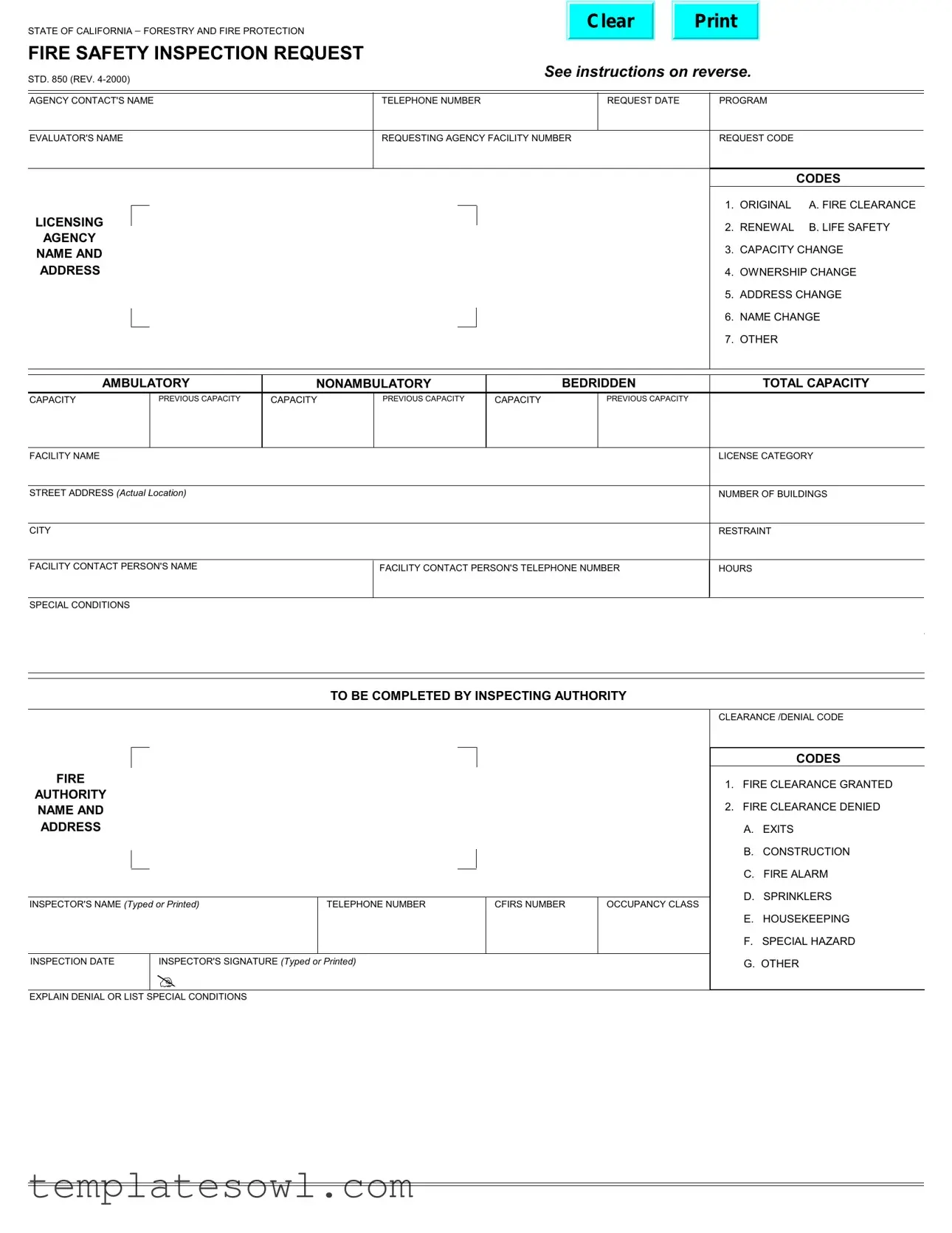 Fill Out Your Std 850 Form