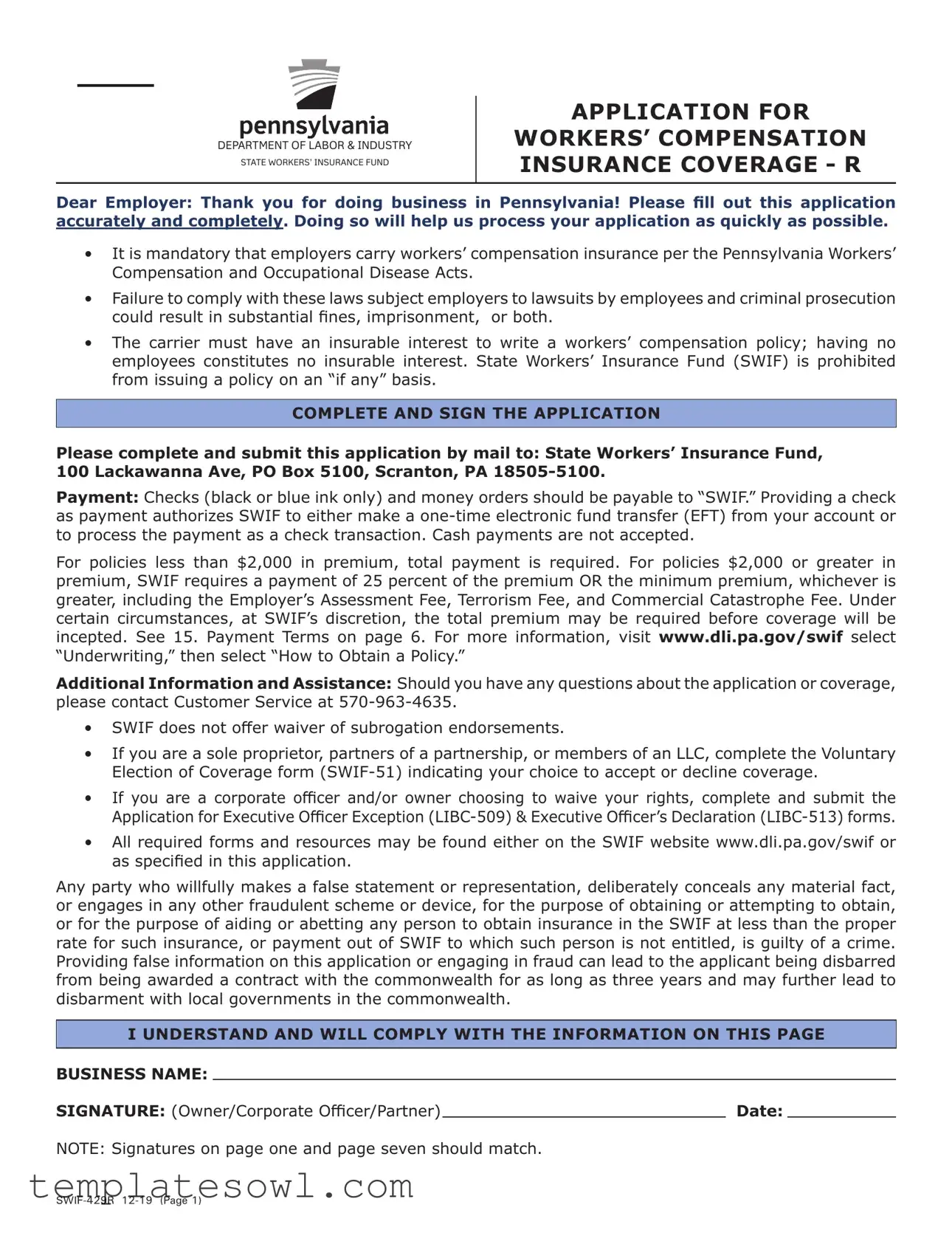 Fill Out Your Swif 429 Form