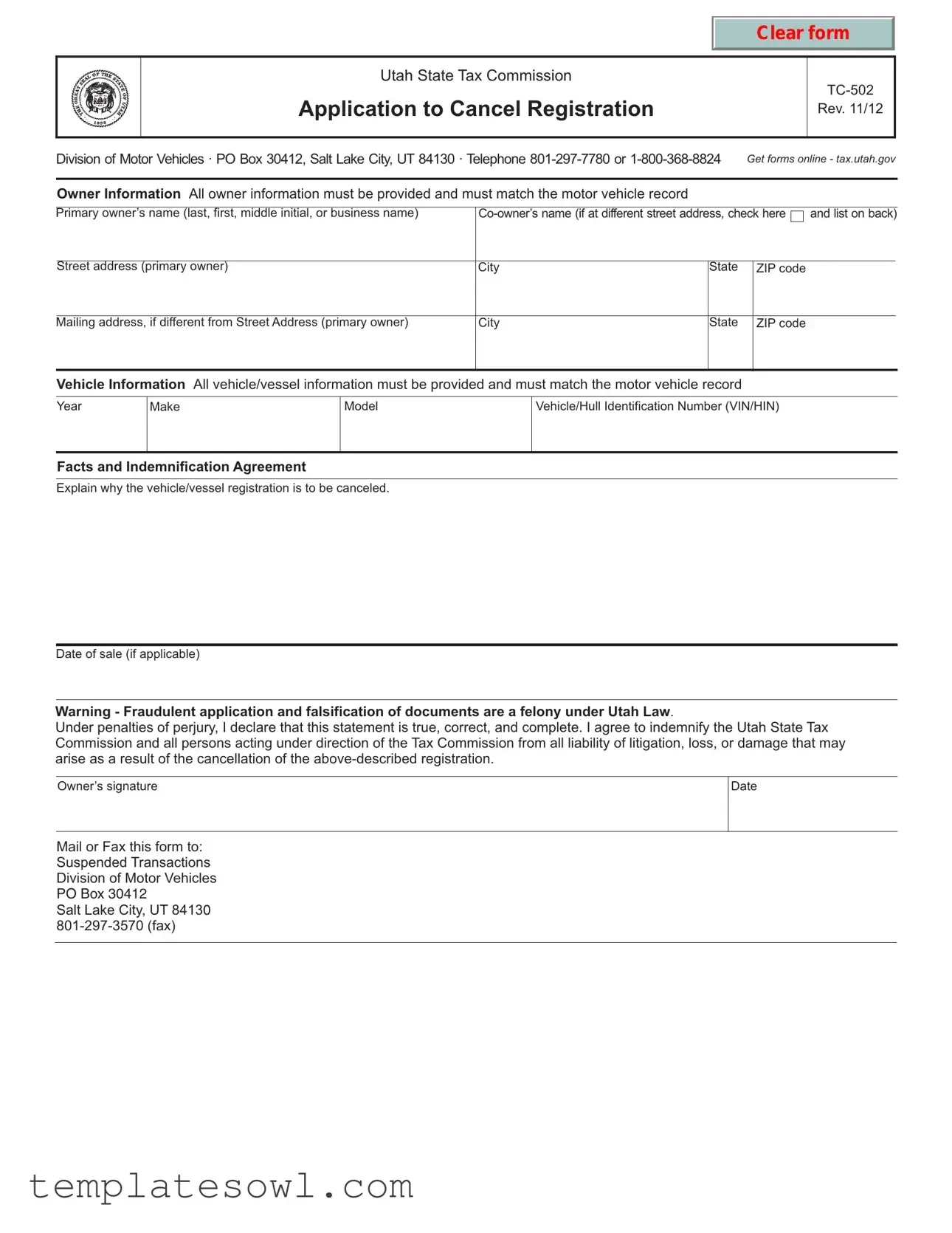 Fill Out Your Tc 502 Form