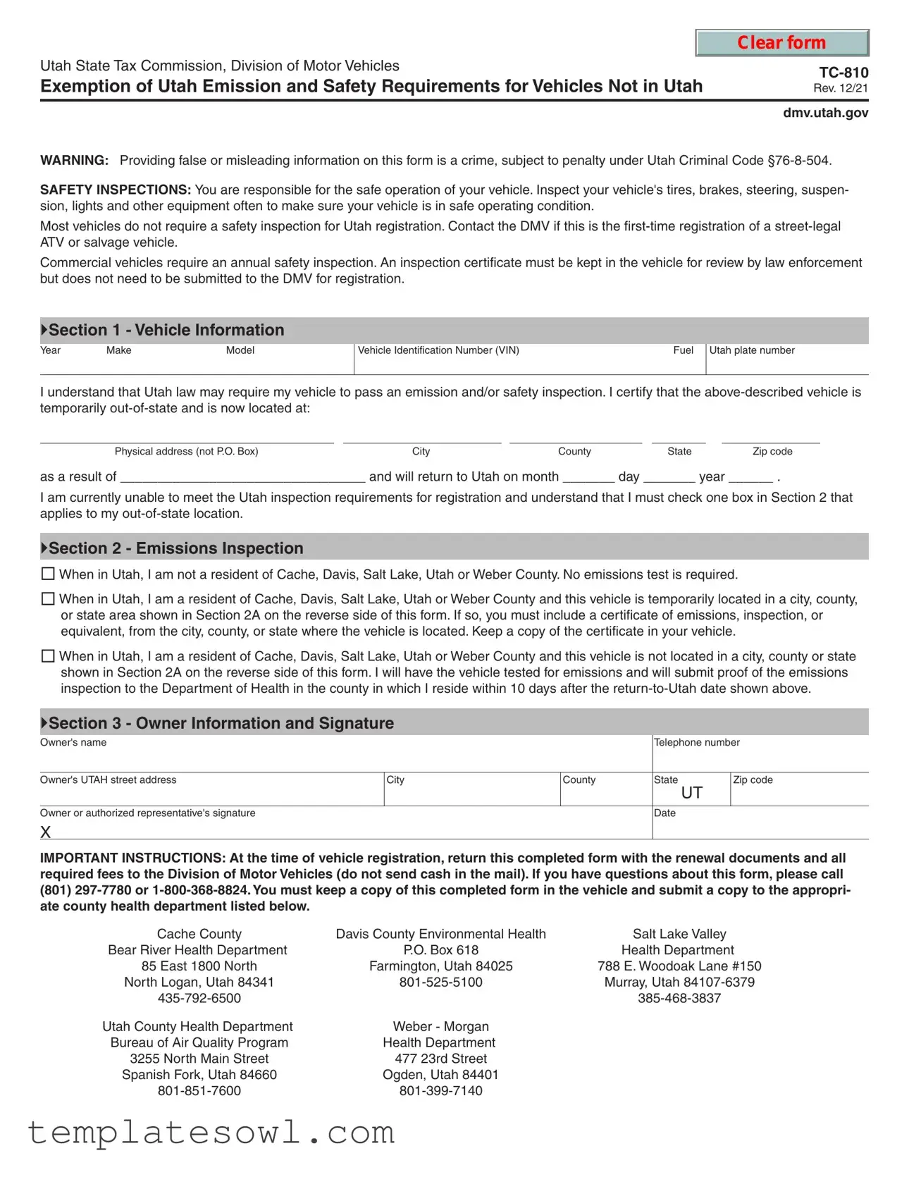 Fill Out Your Tc 810 Form