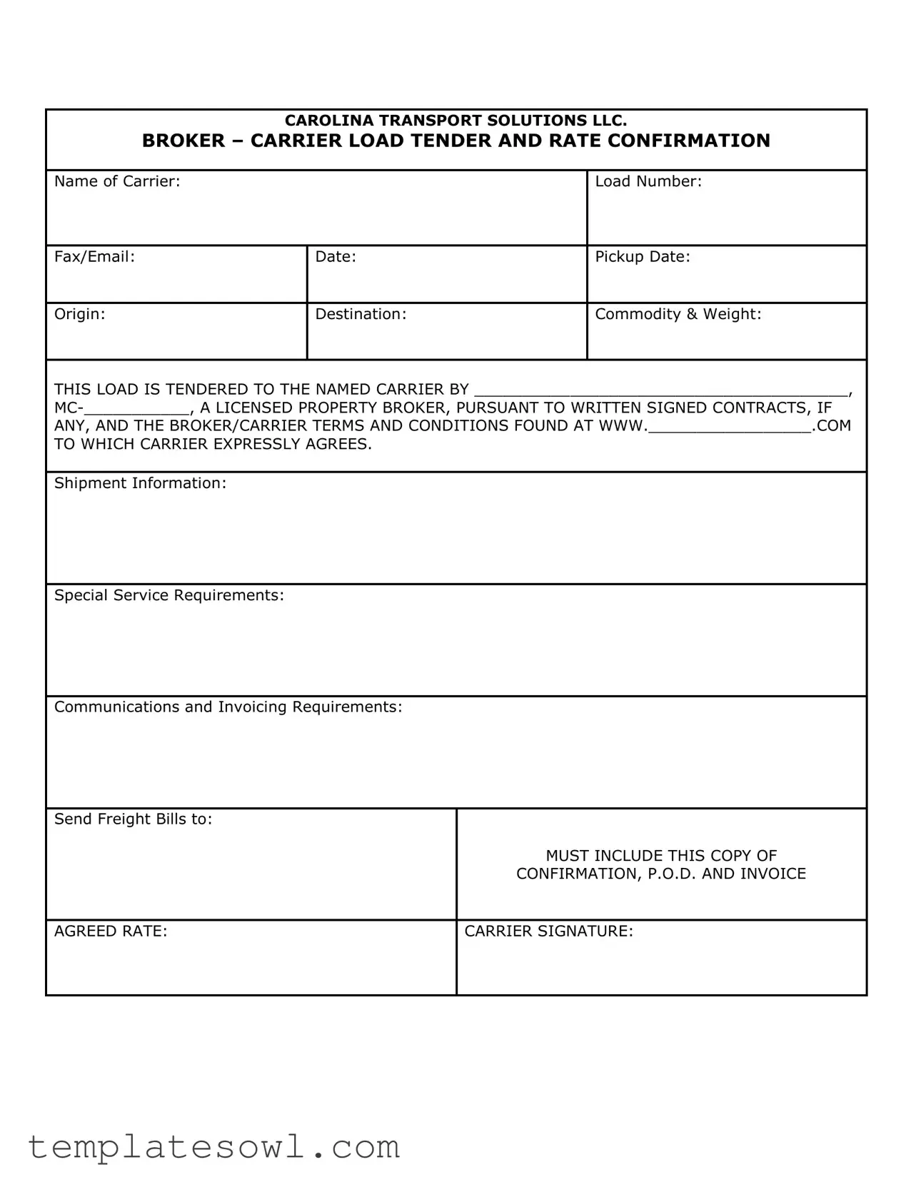 Fill Out Your Tender Form