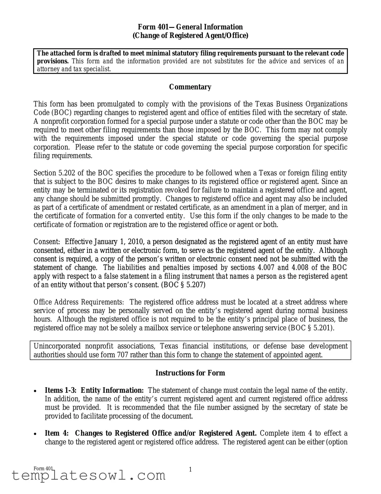 Fill Out Your Texas 401 Form