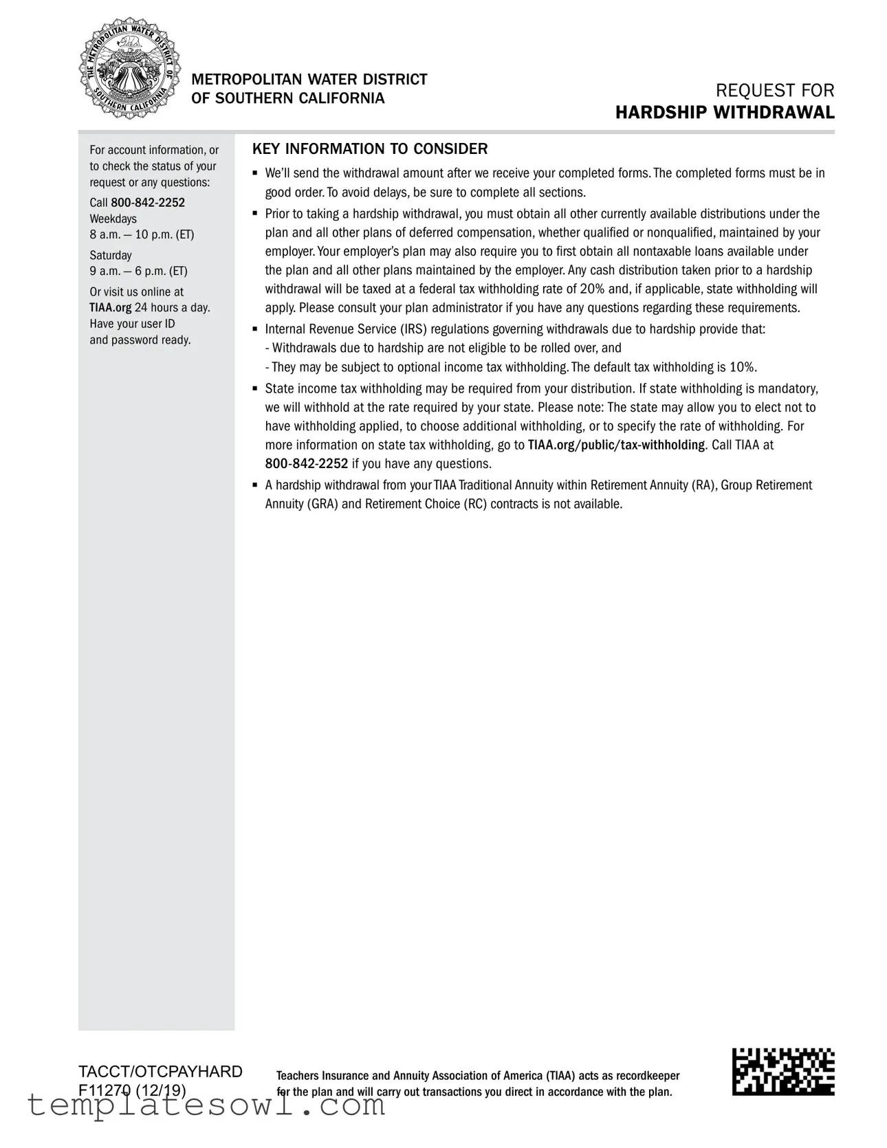Fill Out Your Tiaa Cref F11270 Form