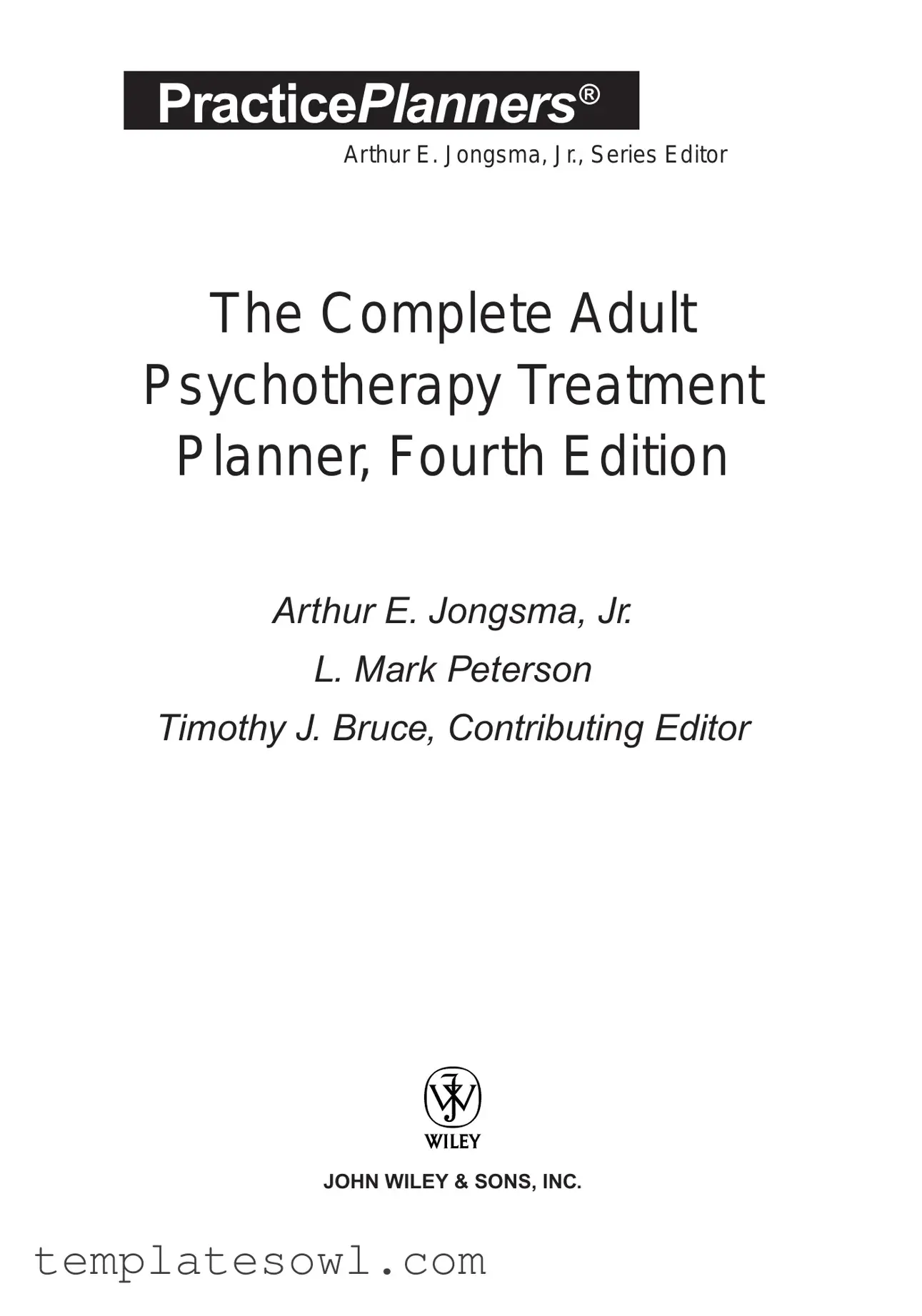 Fill Out Your Treatment Planner Form