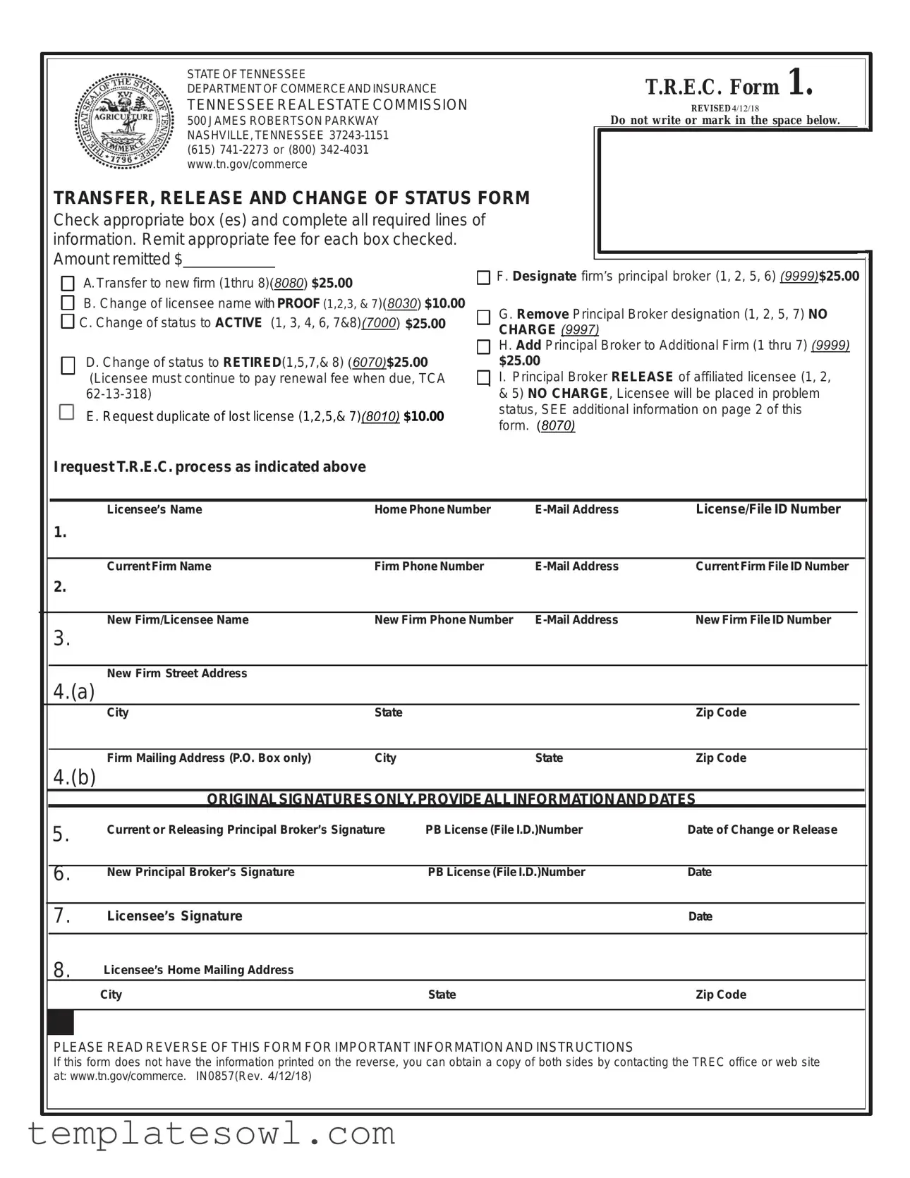 Fill Out Your Trec 1 Form