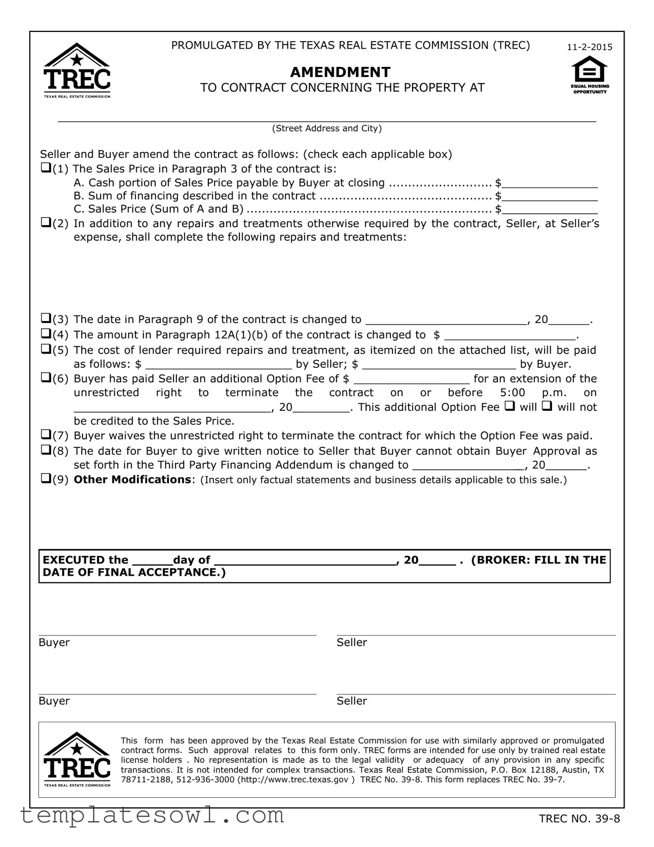 Fill Out Your Trec No 39 8 Form