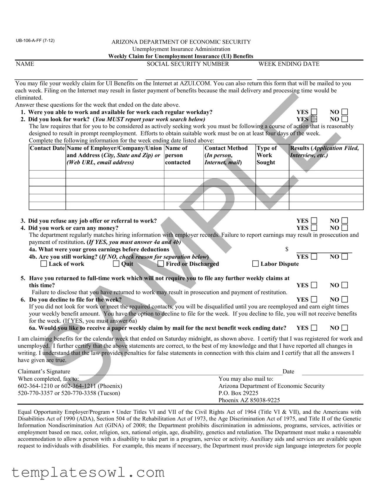 Fill Out Your Ub 106 A Ff Form