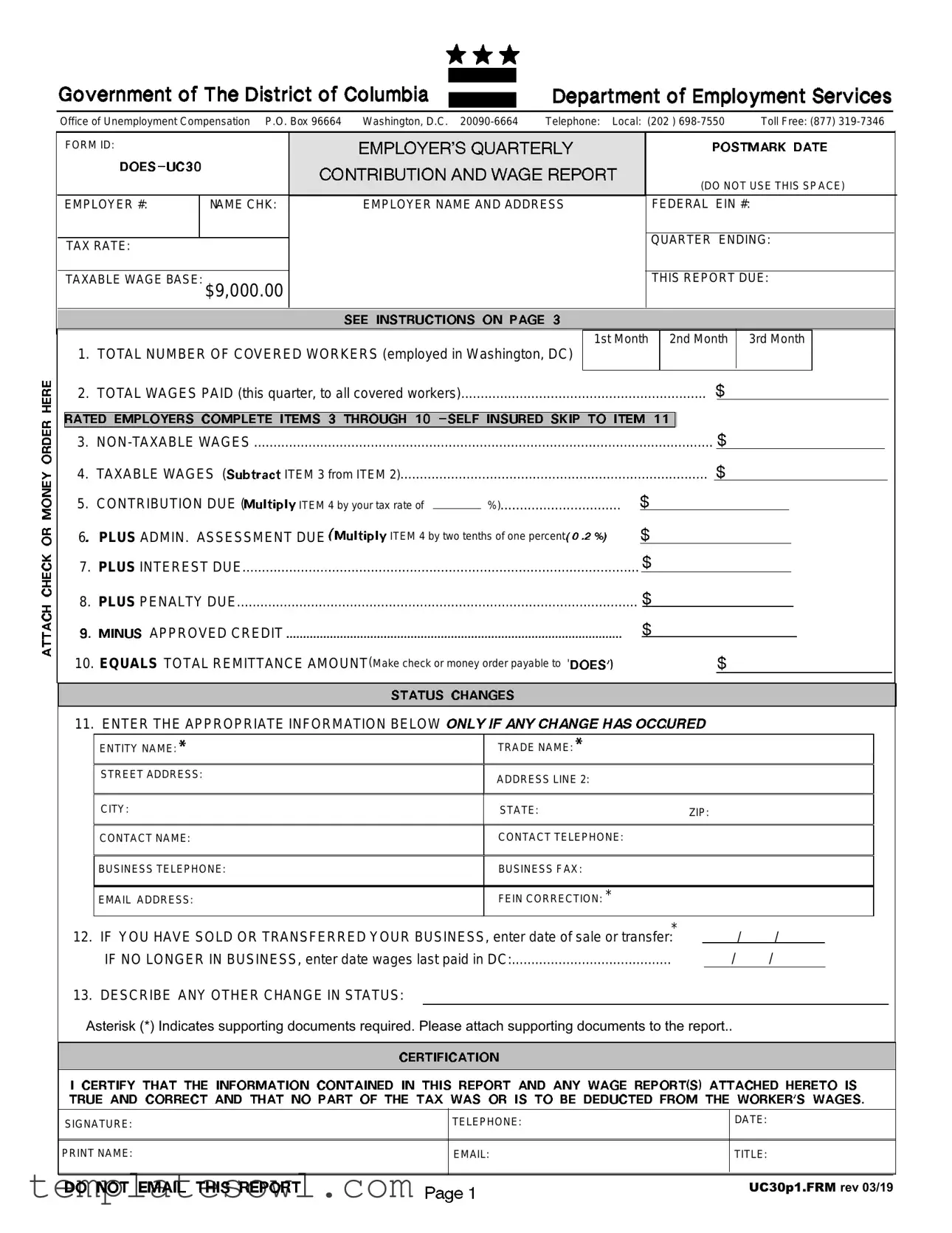 Fill Out Your Uc 30 Form