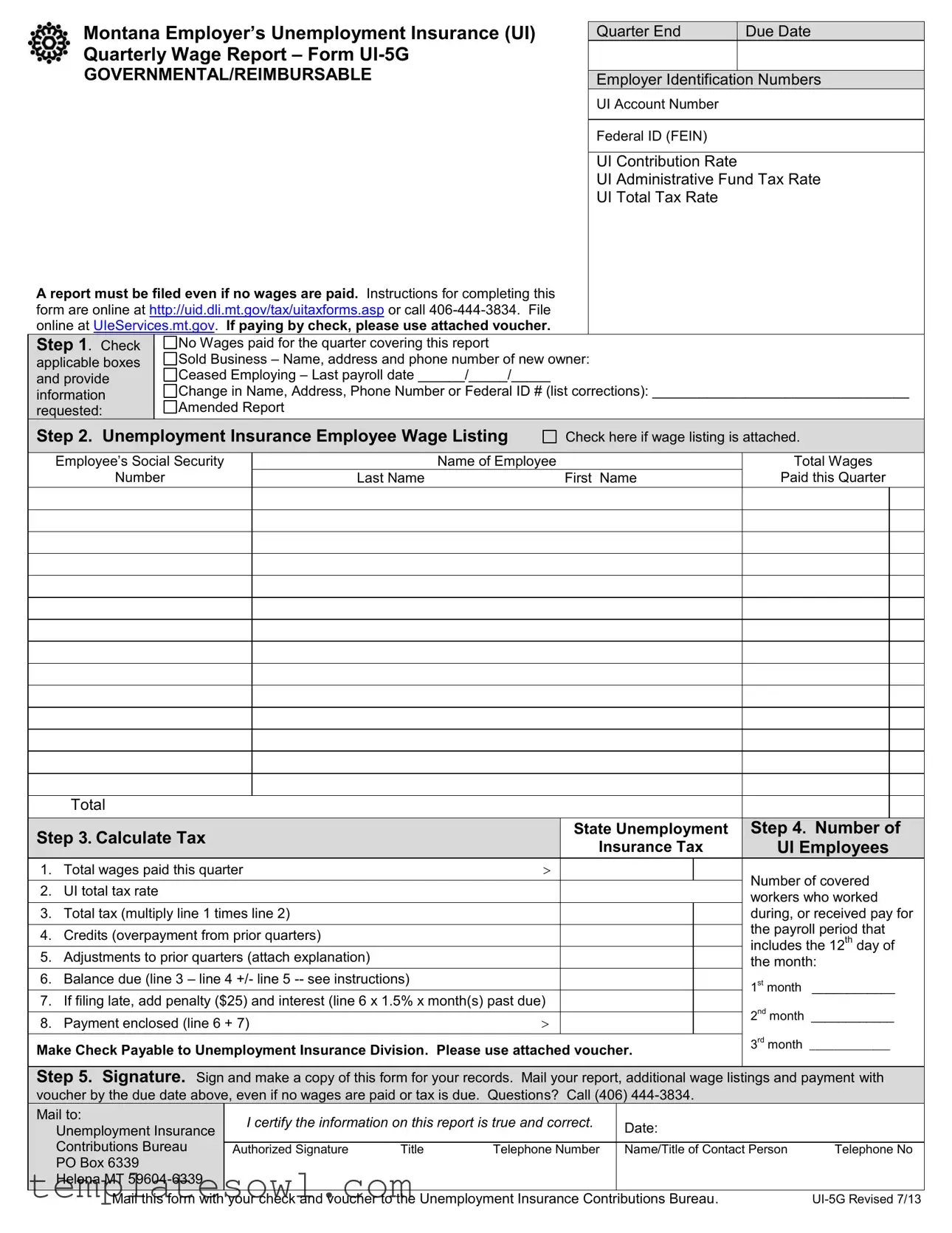 Fill Out Your Ui 5G Form