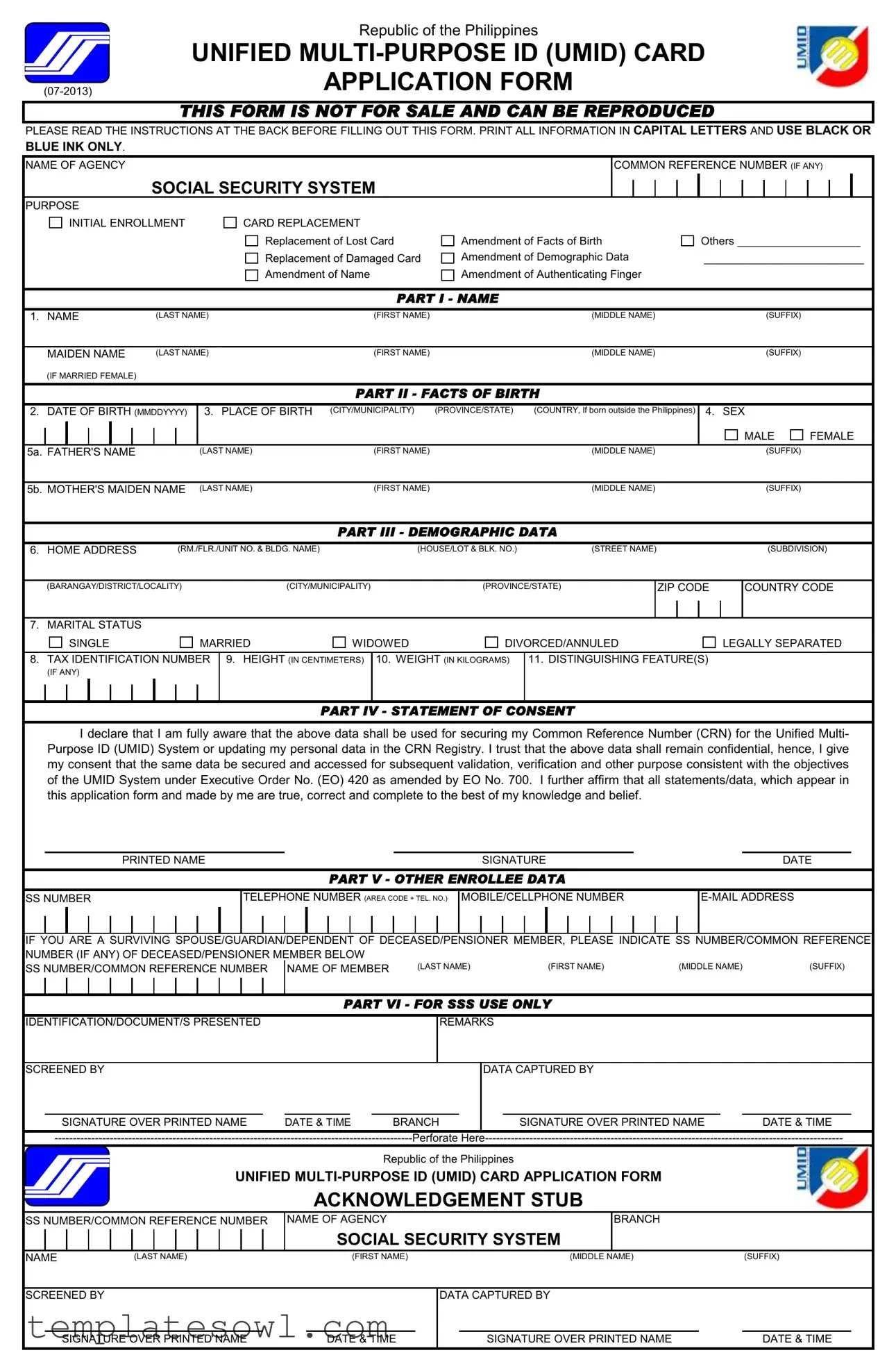 Fill Out Your Umid Id Form