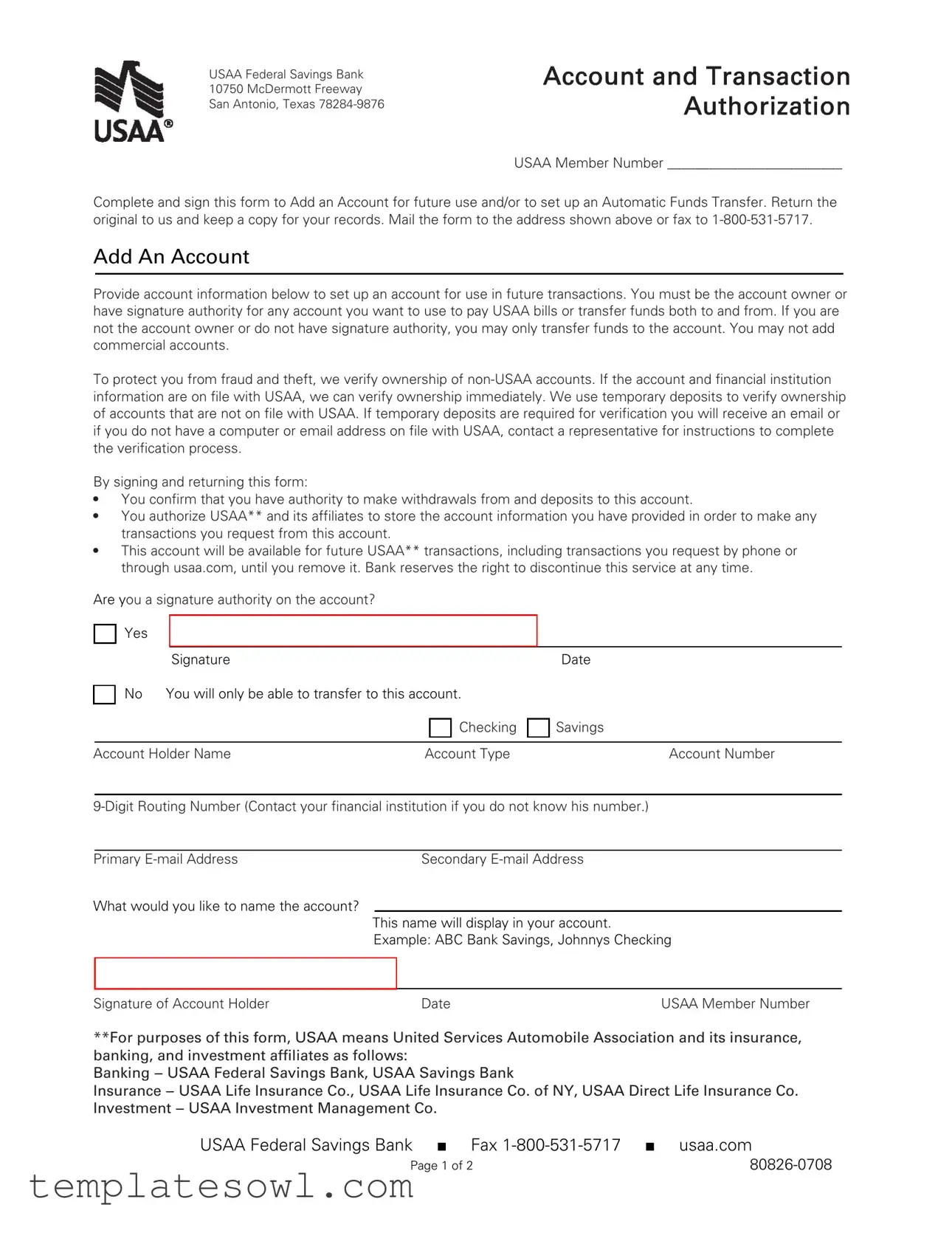 Fill Out Your Usaa Transfer Form