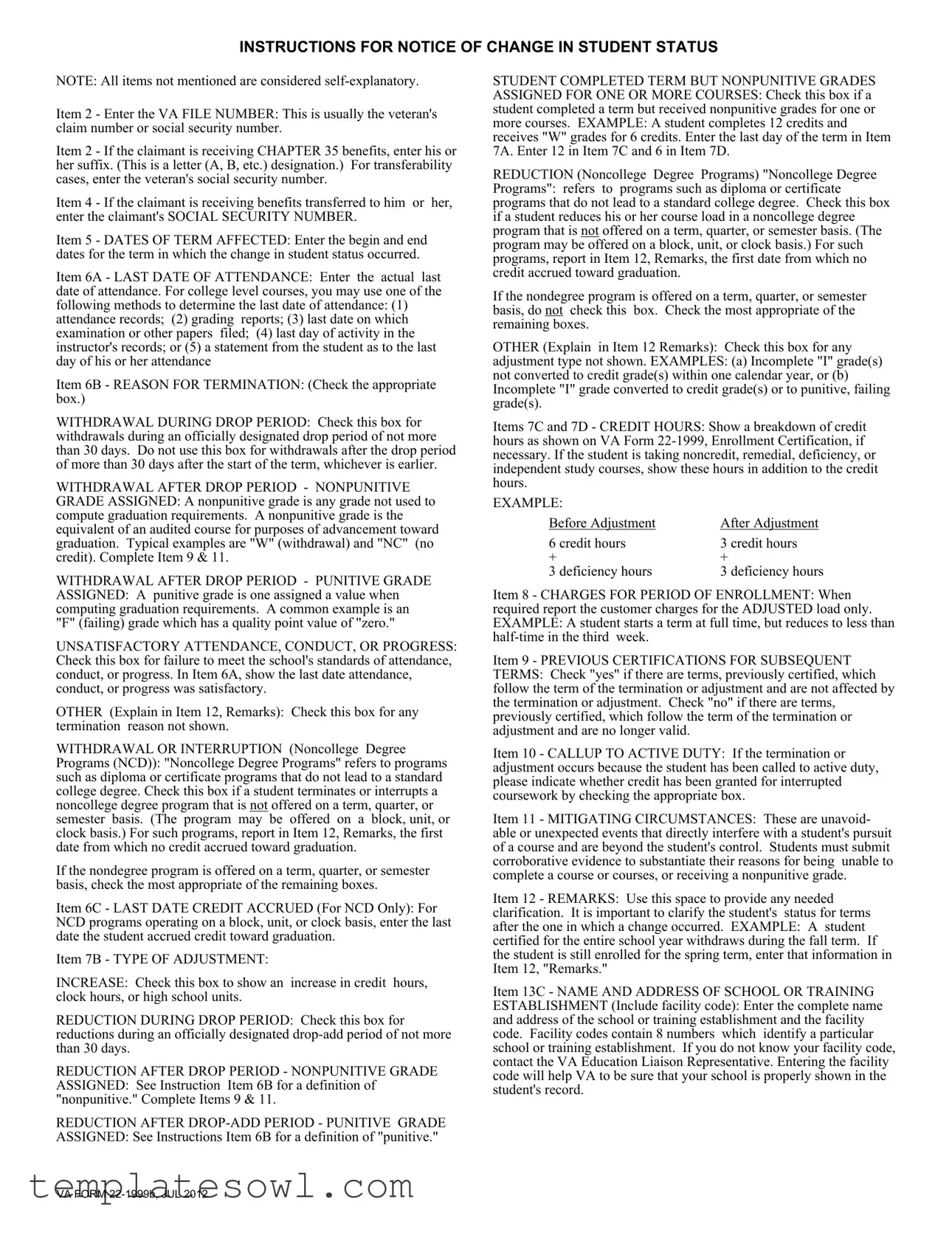 Fill Out Your Va 1999B Form