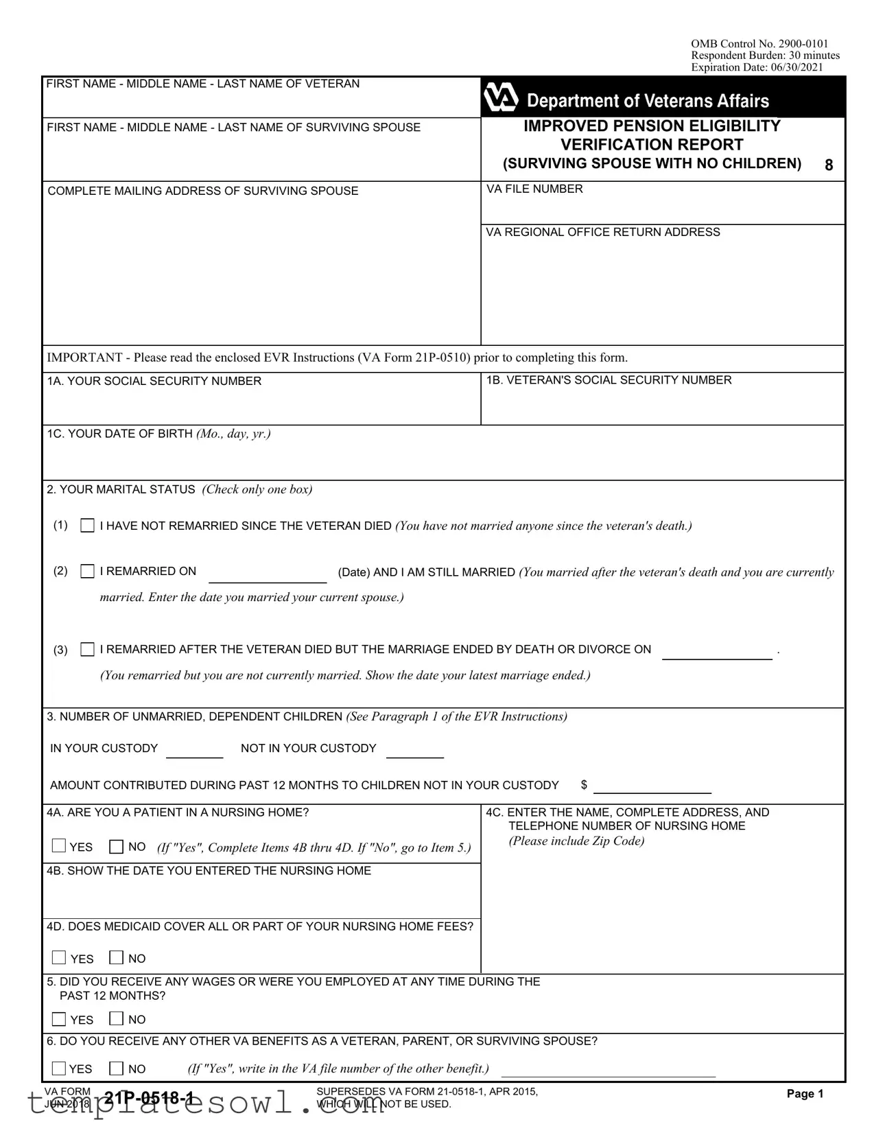 Fill Out Your Va 21 0518 1 Form