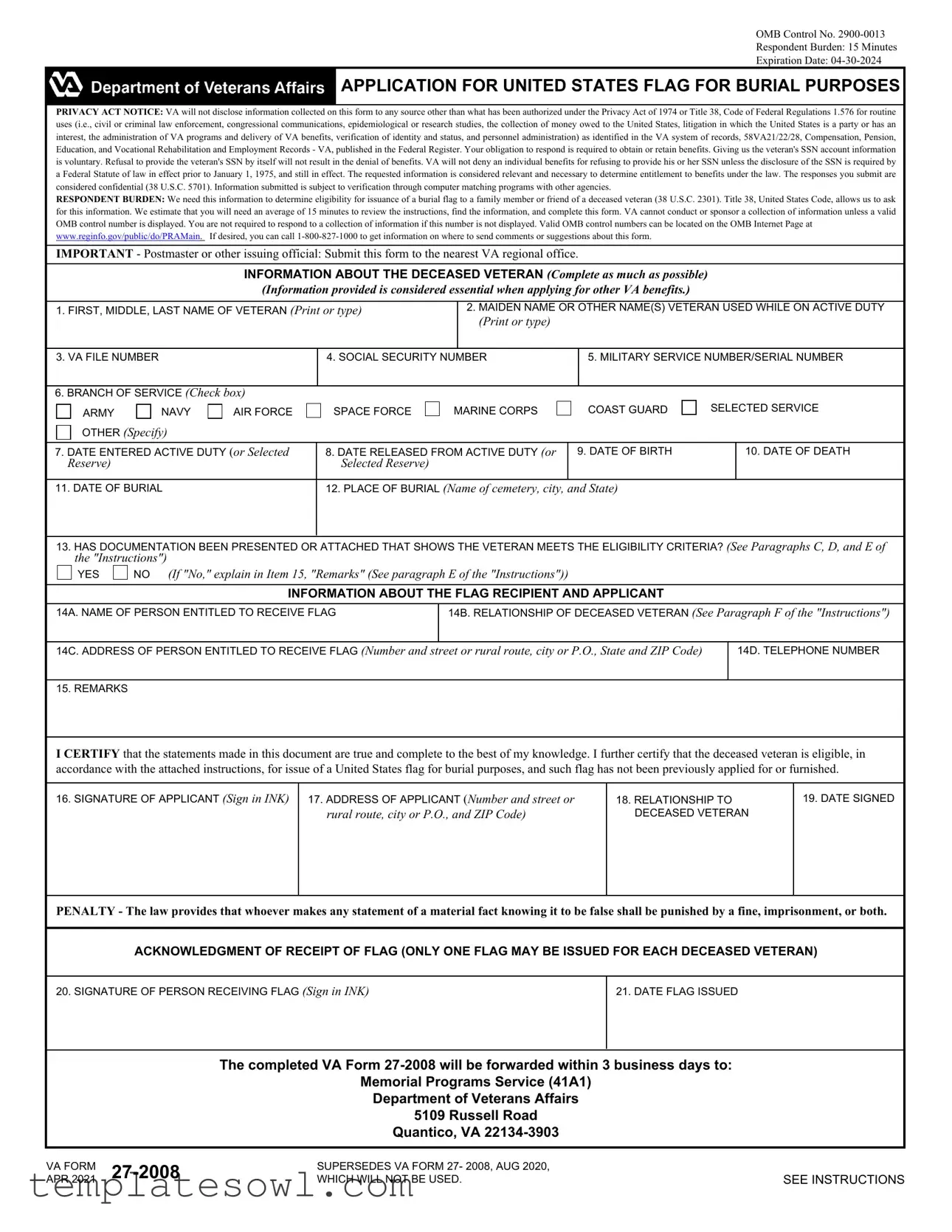 Fill Out Your Va 27 Form