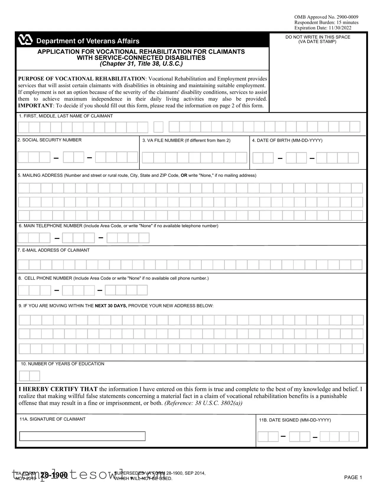 Fill Out Your Va Disabled 28 8890 Form