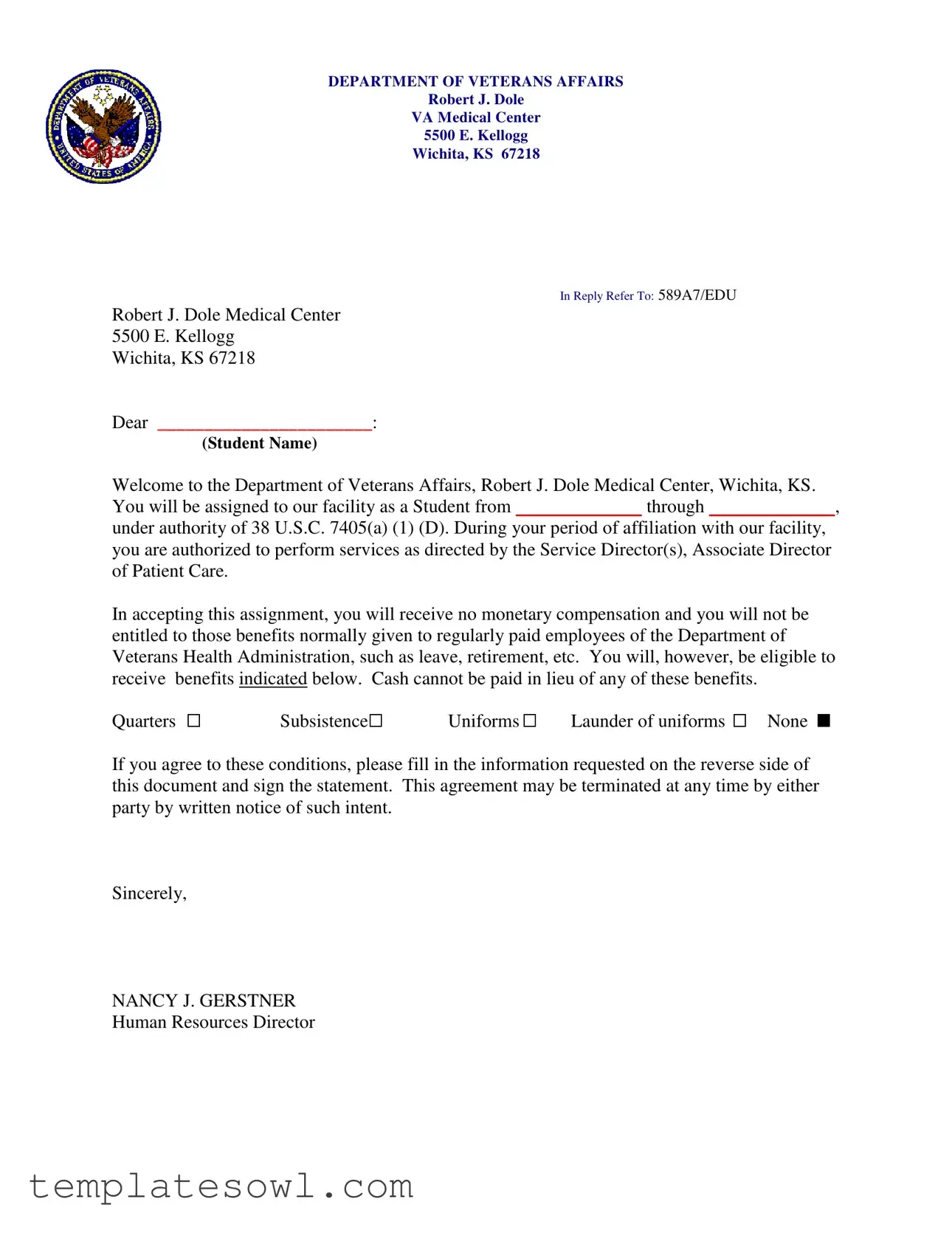 Fill Out Your Va Letterhead Form
