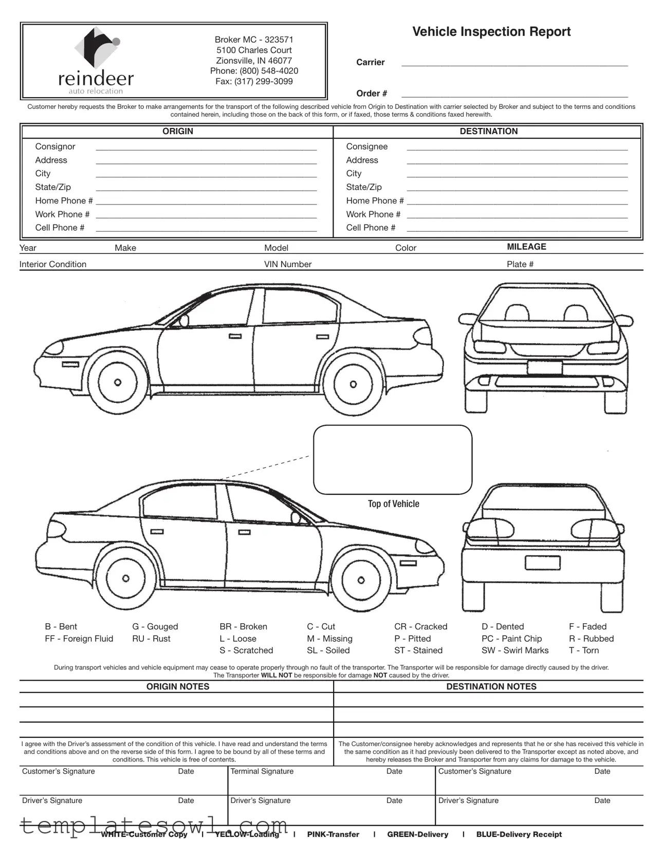 Fill Out Your Vehicle Inspection Sheet Form
