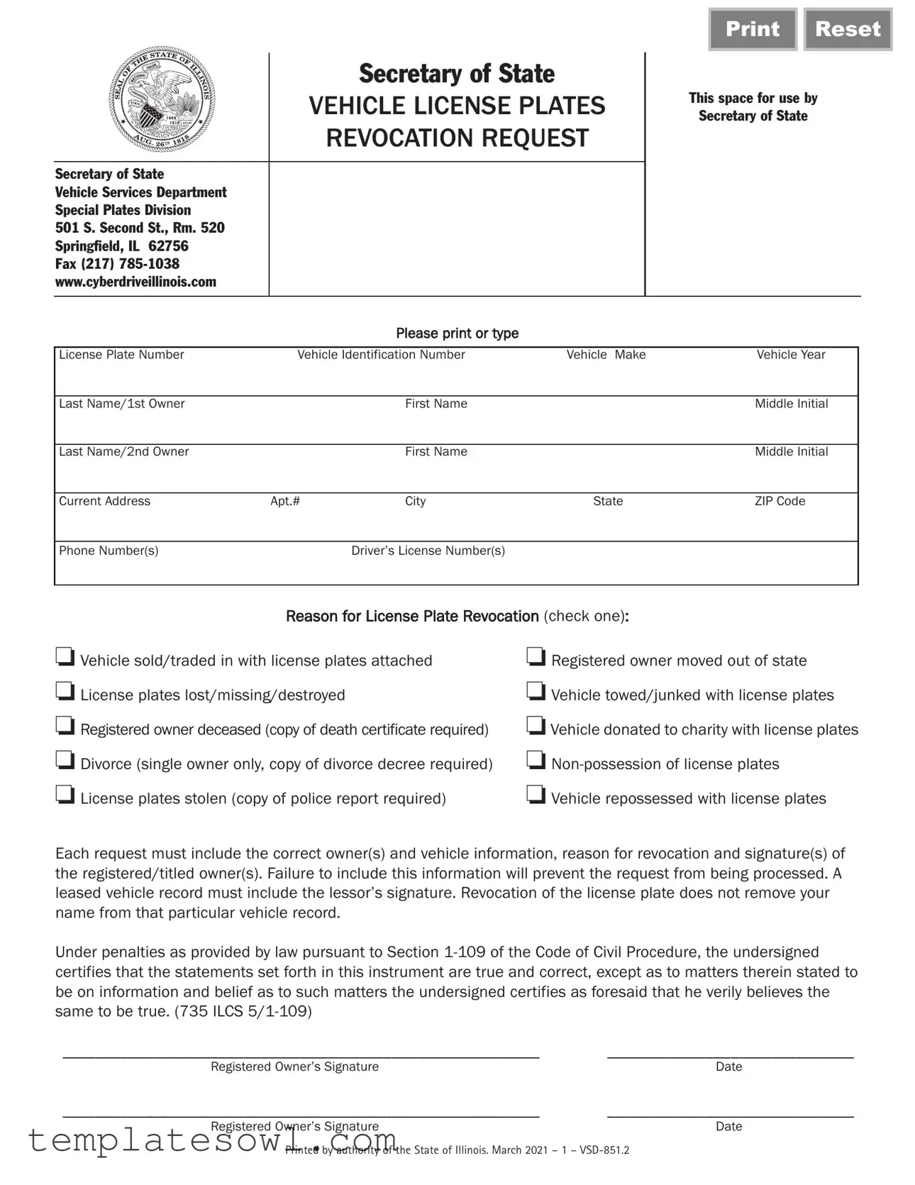 Fill Out Your Vsd 851 Form