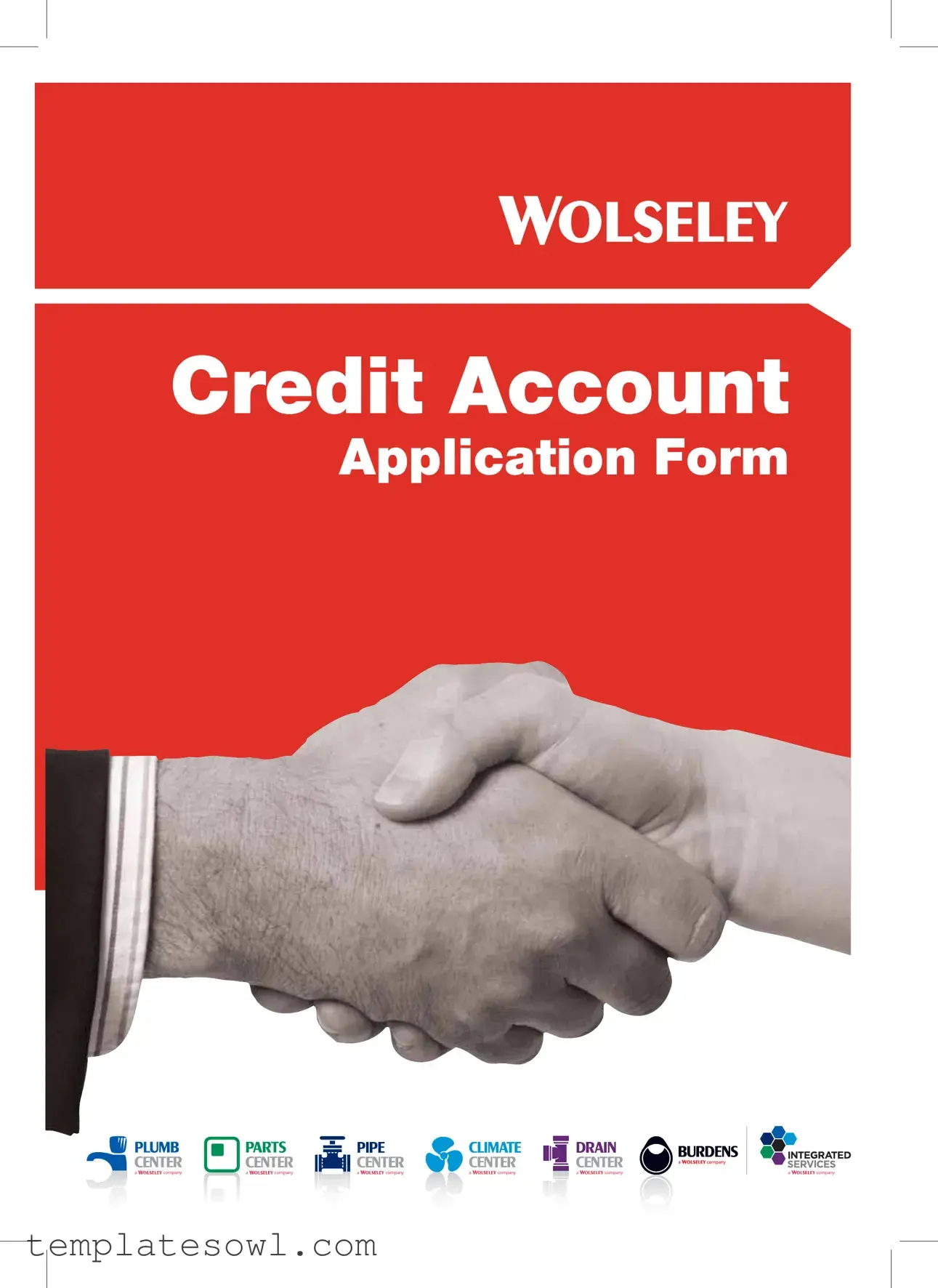 Fill Out Your Wolseley Credit Application Form