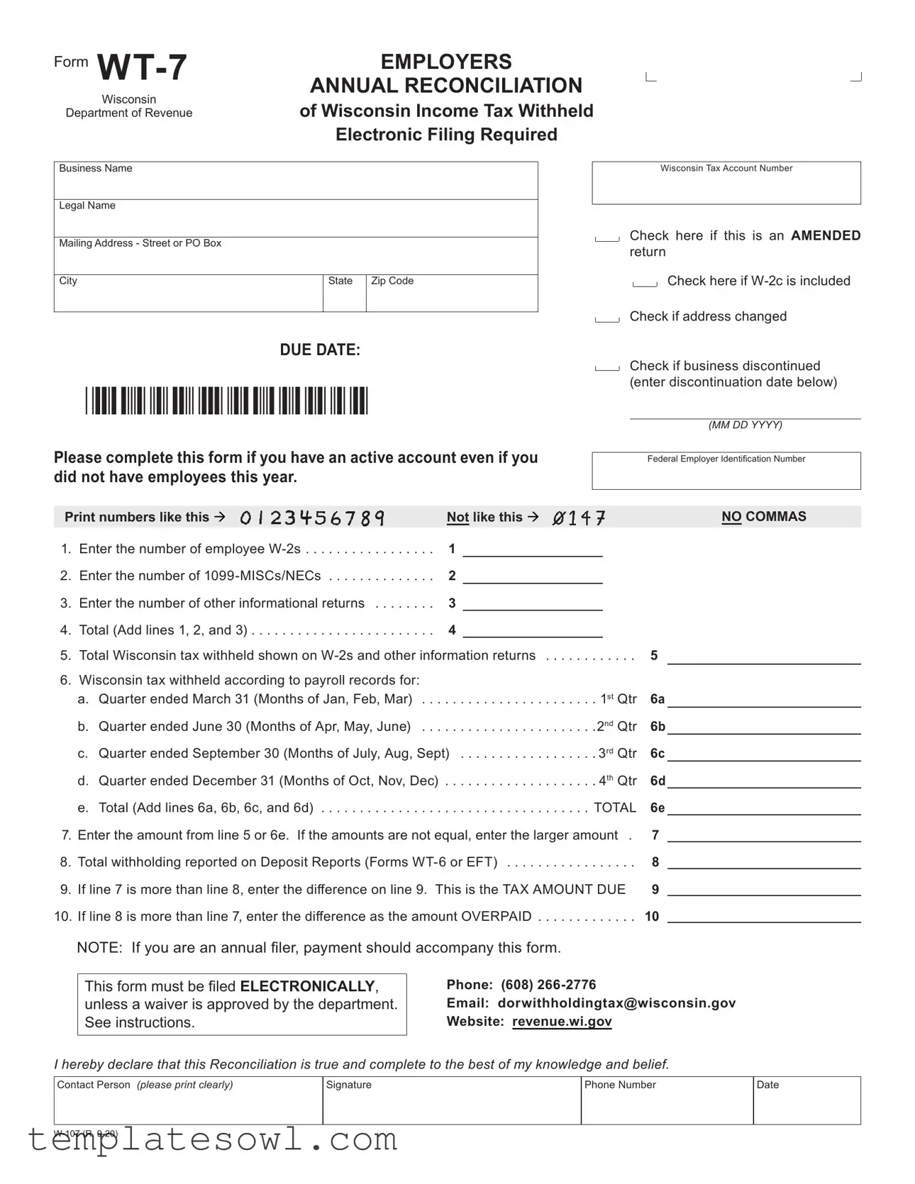 Fill Out Your Wt 7 Form