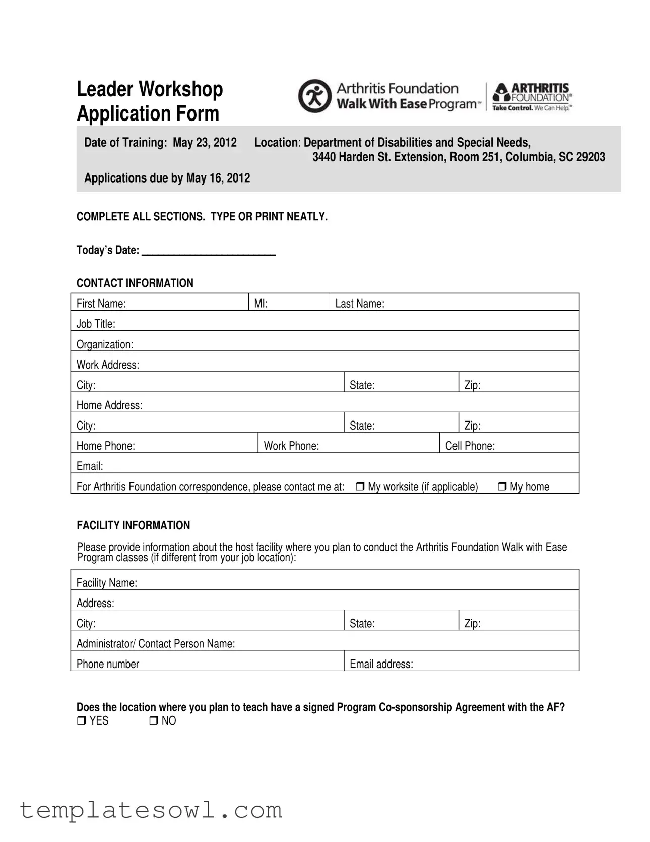 Fill Out Your Wwe Application Form